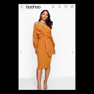 boohoo wrap dress